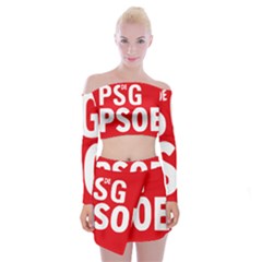Socialists  Party Of Galicia Logo Off Shoulder Top With Mini Skirt Set by abbeyz71