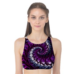 Fractal Background Swirl Art Skull Tank Bikini Top by Sapixe