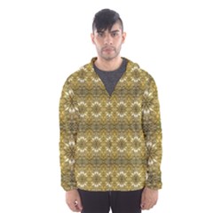 Golden Ornate Pattern Hooded Windbreaker (men) by dflcprintsclothing