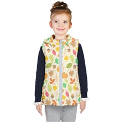 Thanksgiving Pattern Kid s Hooded Puffer Vest by Valentinaart