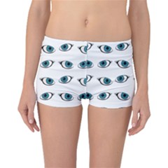 Blue Eyes Pattern Boyleg Bikini Bottoms by Valentinaart