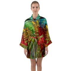 Texture Art Color Pattern Long Sleeve Kimono Robe by Sapixe