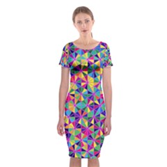 New Stuff-2-1 Classic Short Sleeve Midi Dress by ArtworkByPatrick