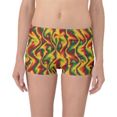 Reggae Smoky Waves Boyleg Bikini Bottoms by Seashineswimwear