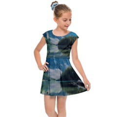 Landscape-1 Kids Cap Sleeve Dress by ArtworkByPatrick