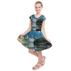 Landscape-1 Kids  Short Sleeve Dress by ArtworkByPatrick