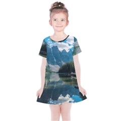 Landscape-1 Kids  Simple Cotton Dress by ArtworkByPatrick