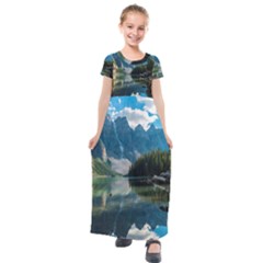 Landscape-1 Kids  Short Sleeve Maxi Dress by ArtworkByPatrick
