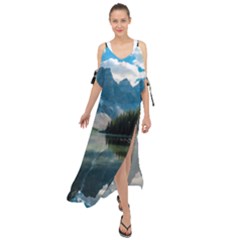 Landscape-1 Maxi Chiffon Cover Up Dress by ArtworkByPatrick