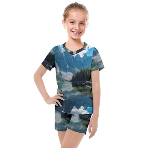 Landscape-1 Kids  Mesh Tee And Shorts Set by ArtworkByPatrick