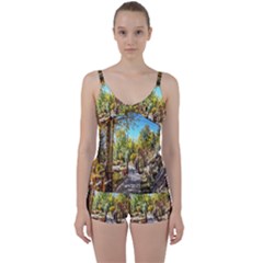 Landscape # 2 The Path Tie Front Two Piece Tankini by ArtworkByPatrick