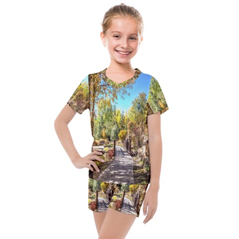 Landscape # 2 The Path Kids  Mesh Tee And Shorts Set by ArtworkByPatrick