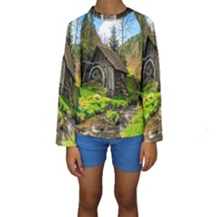 Landscape # 3 The Shed Kids  Long Sleeve Swimwear by ArtworkByPatrick