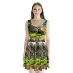 Landscape # 3 The Shed Split Back Mini Dress  by ArtworkByPatrick