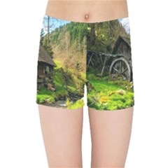 Landscape # 3 The Shed Kids Sports Shorts by ArtworkByPatrick