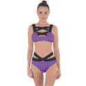 Pattern Spiders Purple and black Halloween Gothic Modern Bandaged Up Bikini Set  View1