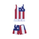 US Flag Stars and Stripes MAGA Kid s Boyleg Swimsuit View1