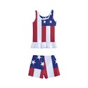US Flag Stars and Stripes MAGA Kid s Boyleg Swimsuit View2