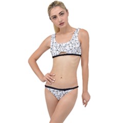 Funny Cat Pattern Organic Style Minimalist On White Background The Little Details Bikini Set by genx