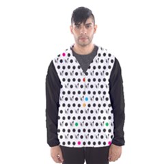 Boston Terrier Dog Pattern With Rainbow And Black Polka Dots Hooded Windbreaker (men) by genx
