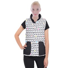 Boston Terrier Dog Pattern With Rainbow And Black Polka Dots Women s Button Up Vest by genx