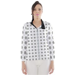 Logo Kekistan Pattern Elegant With Lines On White Background Windbreaker (women) by snek