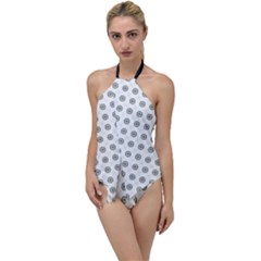 Logo Kekistan Pattern Elegant With Lines On White Background Go With The Flow One Piece Swimsuit by snek