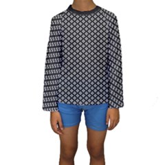 Logo Kek Pattern Black And White Kekistan Black Background Kids  Long Sleeve Swimwear by snek