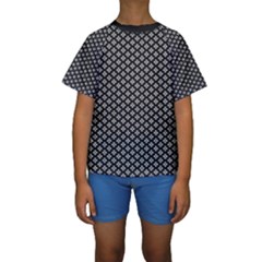 Logo Kek Pattern Black And White Kekistan Black Background Kids  Short Sleeve Swimwear by snek