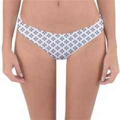 Logo Kek Pattern Black And White Kekistan White Background Reversible Hipster Bikini Bottoms by snek