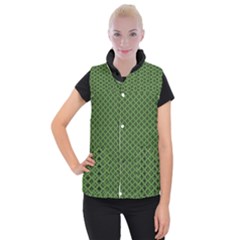 Logo Kek Pattern Black And Kekistan Green Background Women s Button Up Vest by snek