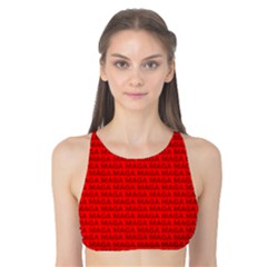 Maga Make America Great Again Usa Pattern Red Tank Bikini Top by snek