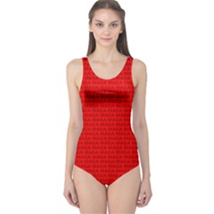 Maga Make America Great Again Usa Pattern Red One Piece Swimsuit by snek