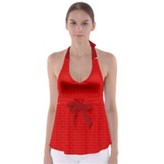 Maga Make America Great Again Usa Pattern Red Babydoll Tankini Top by snek