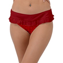 Maga Make America Great Again Usa Pattern Red Frill Bikini Bottom by snek