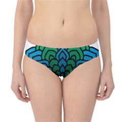 Green Blue Mandala Vector Hipster Bikini Bottoms by Alisyart