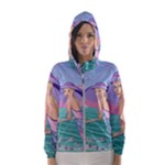Palm Beach Purple Fine Art Sharon Tatem Fashion Apparel and Products Hooded Windbreaker (Women)