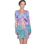Palm Beach Purple Fine Art Sharon Tatem Fashion Apparel and Products Long Sleeve Nightdress