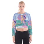 Palm Beach Purple Fine Art Sharon Tatem Fashion Apparel and Products Cropped Sweatshirt