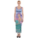Palm Beach Purple Fine Art Sharon Tatem Fashion Apparel and Products Fitted Maxi Dress
