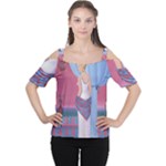 Palm Beach Perfume Art Collection Cutout Shoulder Tee