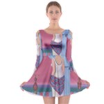 Palm Beach Perfume Art Collection Long Sleeve Skater Dress