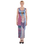 Palm Beach Perfume Art Collection Fitted Maxi Dress