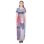 Palm Beach Perfume Art Collection Short Sleeve Maxi Dress