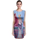 Palm Beach Perfume Art Collection Sleeveless Velvet Midi Dress
