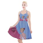 Palm Beach Perfume Art Collection Halter Party Swing Dress 
