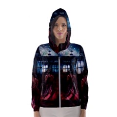 Doctor Who Tardis In Space Hooded Windbreaker (women) by Bejoart