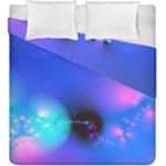 Love In Action, Pink, Purple, Blue Heartbeat Duvet Cover Double Side (King Size)