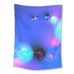 Love In Action, Pink, Purple, Blue Heartbeat Medium Tapestry