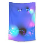 Love In Action, Pink, Purple, Blue Heartbeat Large Tapestry